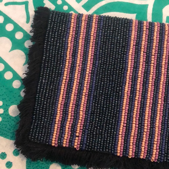 Ann Taylor Clutch with Beads & Fringe - Picture 6 of 8